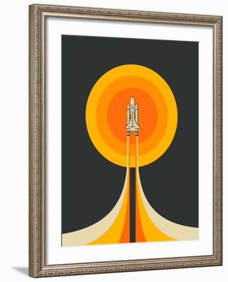 Upward-Jazzberry Blue-Framed Art Print