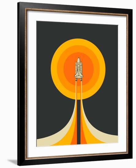 Upward-Jazzberry Blue-Framed Art Print