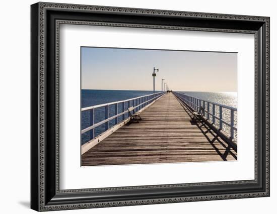 Urangan Pier, Hervey Bay, Queensland, Australia-Mark A Johnson-Framed Photographic Print