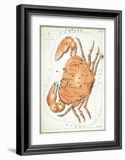 Urania's Mirror, Cancer, 1825-Sidney Hall-Framed Art Print