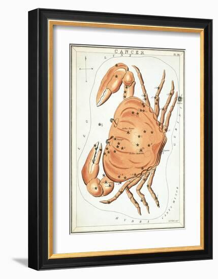 Urania's Mirror, Cancer, 1825-Sidney Hall-Framed Art Print