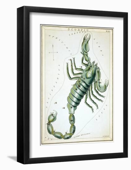 Urania's Mirror, Scorpio, 1825-Sidney Hall-Framed Art Print