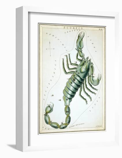 Urania's Mirror, Scorpio, 1825-Sidney Hall-Framed Art Print