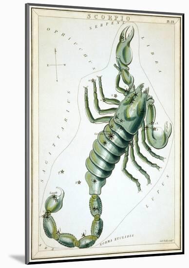 Urania's Mirror, Scorpio, 1825-Sidney Hall-Mounted Art Print
