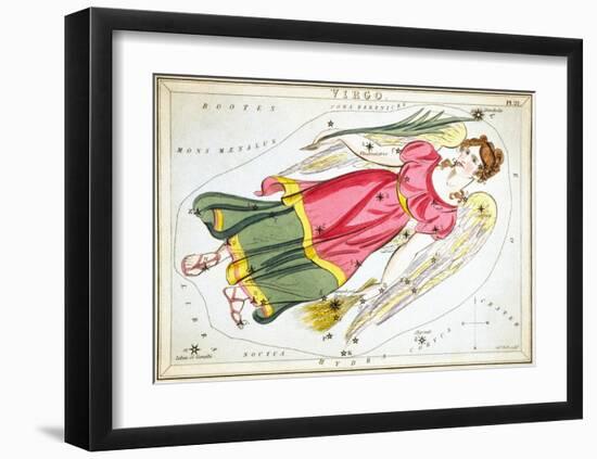 Urania's Mirror, Virgo, 1825-Sidney Hall-Framed Art Print