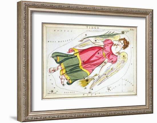 Urania's Mirror, Virgo, 1825-Sidney Hall-Framed Art Print