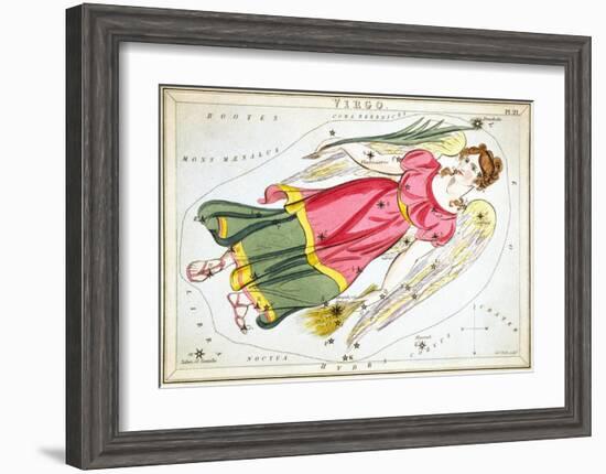 Urania's Mirror, Virgo, 1825-Sidney Hall-Framed Art Print