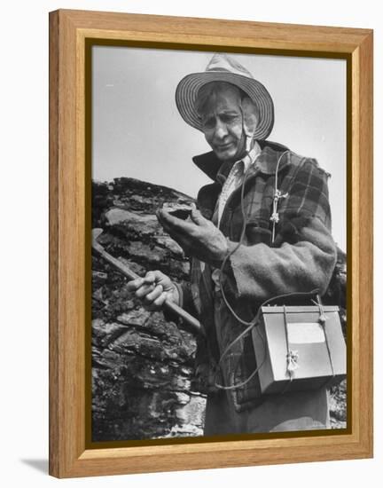 Uranium Prospector Clarence Cody Using Homemade Geiger Counter-Francis Miller-Framed Premier Image Canvas