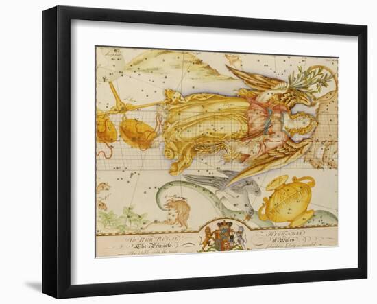 Uranographia, or the Celestial Atlas, circa 1800-John Bevis-Framed Giclee Print