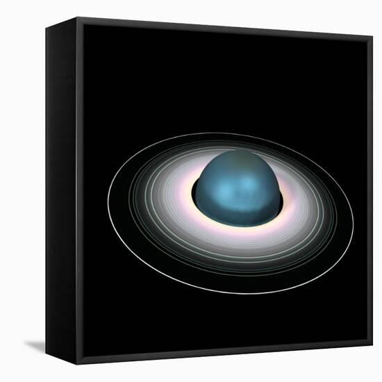 Uranus And Its Rings-Friedrich Saurer-Framed Premier Image Canvas