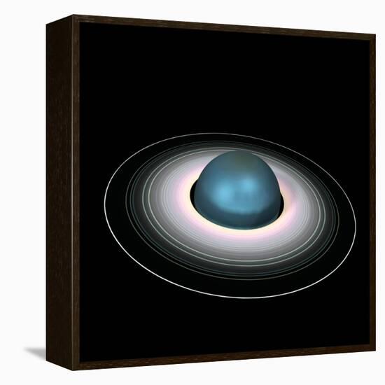 Uranus And Its Rings-Friedrich Saurer-Framed Premier Image Canvas