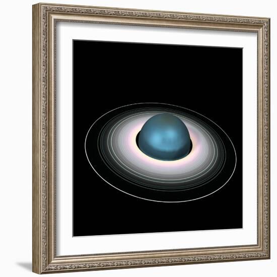 Uranus And Its Rings-Friedrich Saurer-Framed Premium Photographic Print