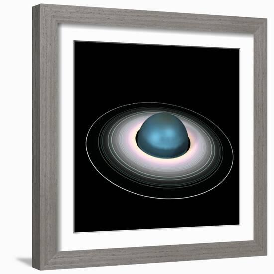 Uranus And Its Rings-Friedrich Saurer-Framed Premium Photographic Print