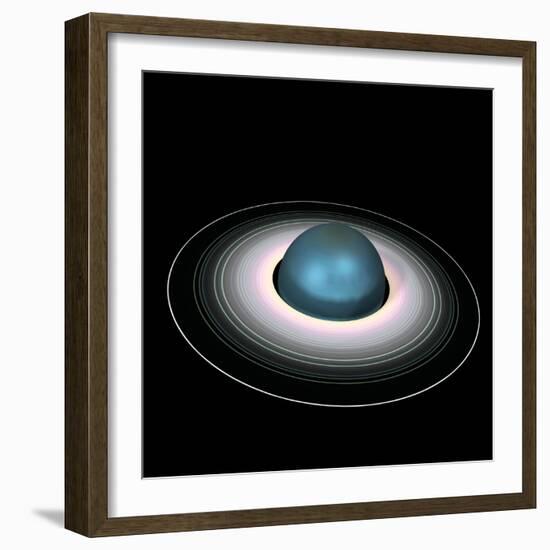 Uranus And Its Rings-Friedrich Saurer-Framed Premium Photographic Print