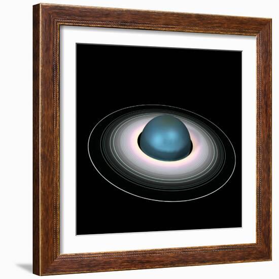 Uranus And Its Rings-Friedrich Saurer-Framed Premium Photographic Print