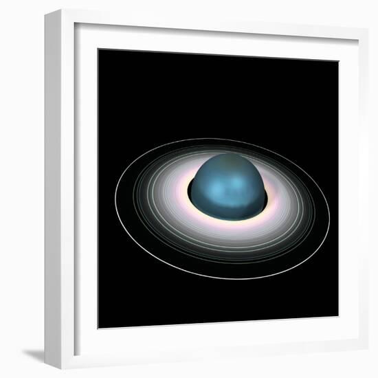 Uranus And Its Rings-Friedrich Saurer-Framed Premium Photographic Print