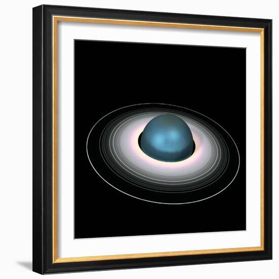 Uranus And Its Rings-Friedrich Saurer-Framed Premium Photographic Print