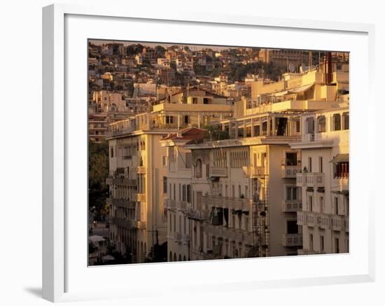 Urban Apartment Buildings in Greece-Walter Bibikow-Framed Photographic Print