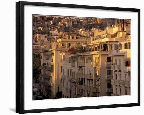 Urban Apartment Buildings in Greece-Walter Bibikow-Framed Photographic Print