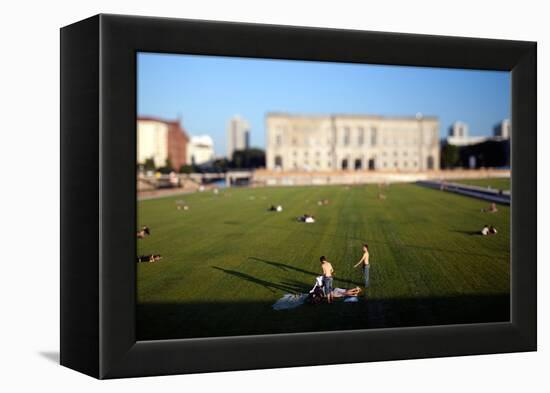 Urban City Scene in Berlin, Germany-Felipe Rodriguez-Framed Premier Image Canvas