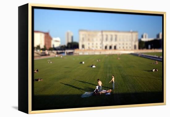 Urban City Scene in Berlin, Germany-Felipe Rodriguez-Framed Premier Image Canvas