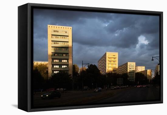 Urban City Scene in Berlin, Germany-Felipe Rodriguez-Framed Premier Image Canvas