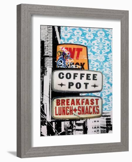 Urban Collage Café-Deanna Fainelli-Framed Art Print