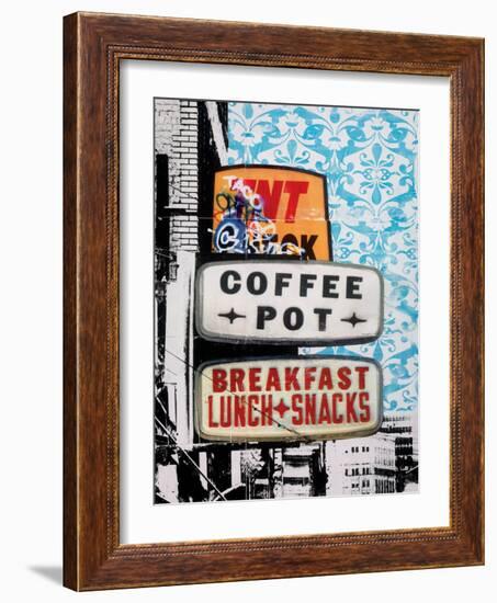 Urban Collage Café-Deanna Fainelli-Framed Art Print