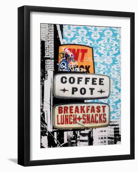 Urban Collage Café-Deanna Fainelli-Framed Art Print