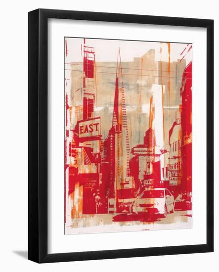 Urban Collage Downtown-Deanna Fainelli-Framed Art Print