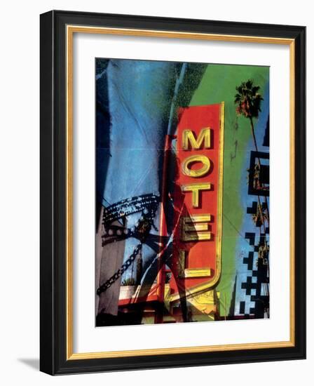 Urban Collage Motel-Deanna Fainelli-Framed Art Print