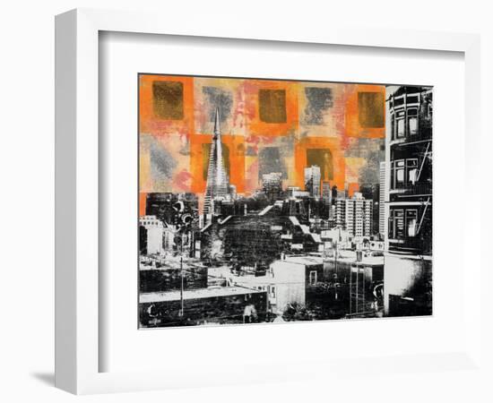 Urban Collage Skyline-Deanna Fainelli-Framed Art Print