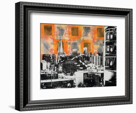 Urban Collage Skyline-Deanna Fainelli-Framed Art Print