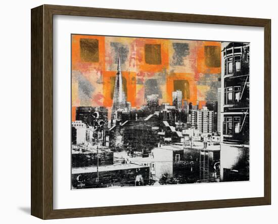Urban Collage Skyline-Deanna Fainelli-Framed Art Print