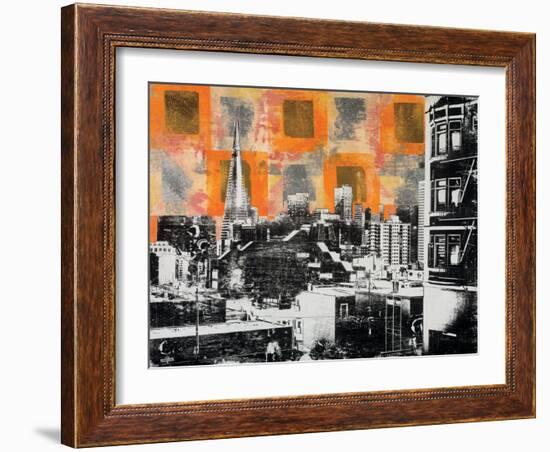 Urban Collage Skyline-Deanna Fainelli-Framed Art Print