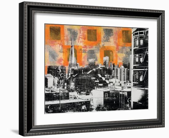 Urban Collage Skyline-Deanna Fainelli-Framed Art Print