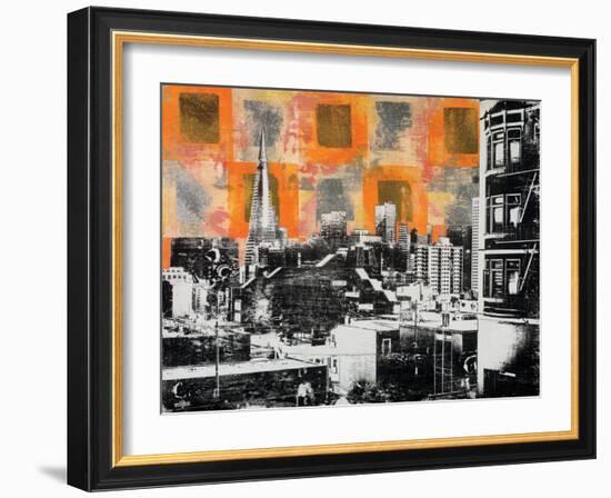 Urban Collage Skyline-Deanna Fainelli-Framed Art Print