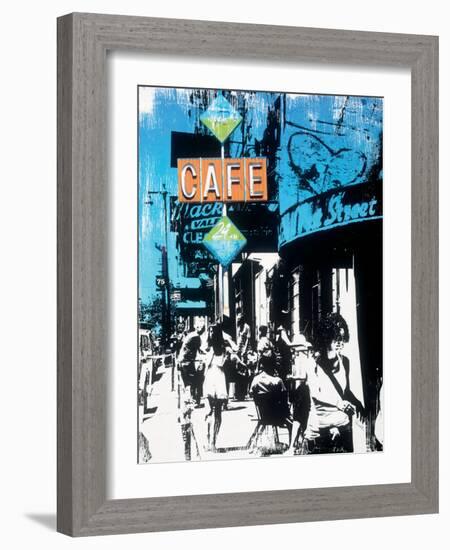 Urban Collage Street Scene-Deanna Fainelli-Framed Art Print