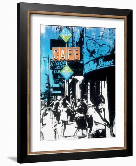 Urban Collage Street Scene-Deanna Fainelli-Framed Art Print