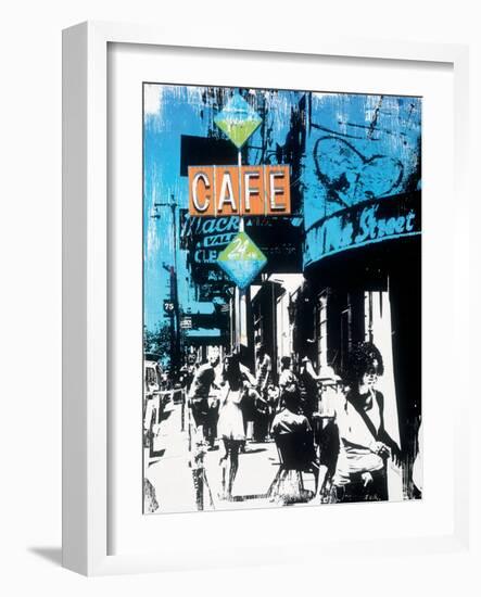 Urban Collage Street Scene-Deanna Fainelli-Framed Art Print