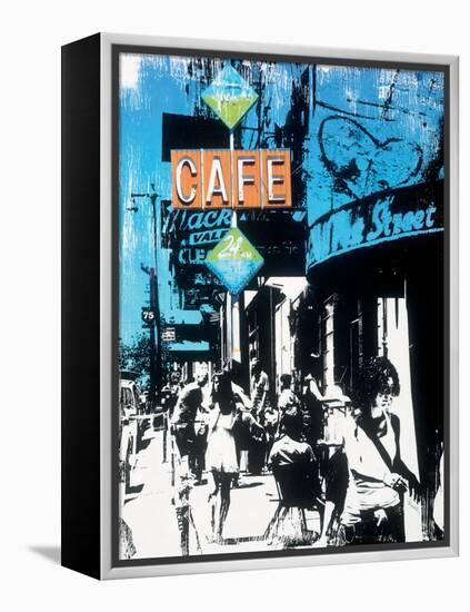 Urban Collage Street Scene-Deanna Fainelli-Framed Stretched Canvas