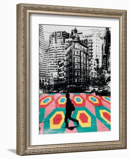 Urban Collage Walk-Deanna Fainelli-Framed Art Print