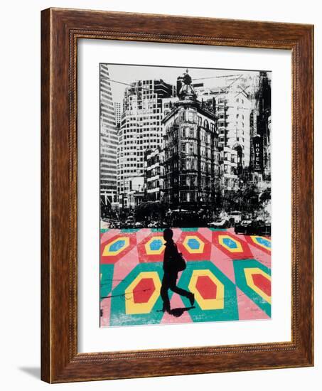 Urban Collage Walk-Deanna Fainelli-Framed Art Print