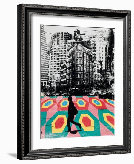 Urban Collage Walk-Deanna Fainelli-Framed Art Print