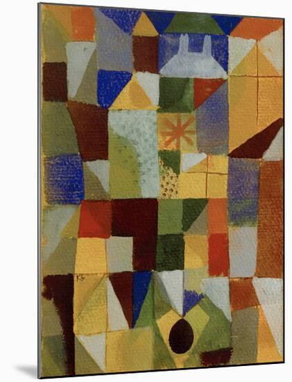 Urban Composition with Yellow Windows-Paul Klee-Mounted Giclee Print