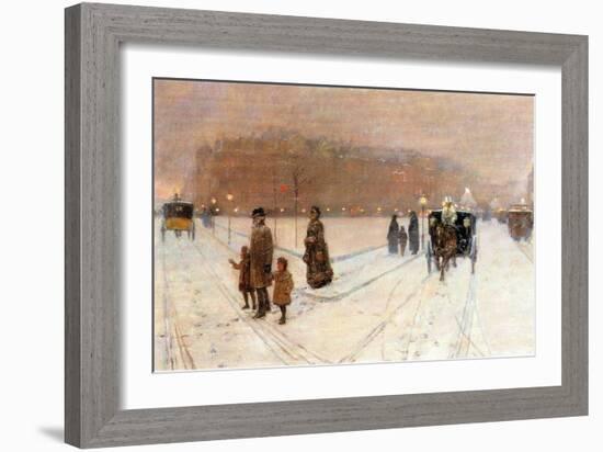 Urban Fairy Tale-Childe Hassam-Framed Premium Giclee Print