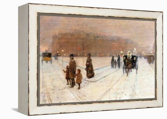 Urban Fairy Tale-Childe Hassam-Framed Stretched Canvas