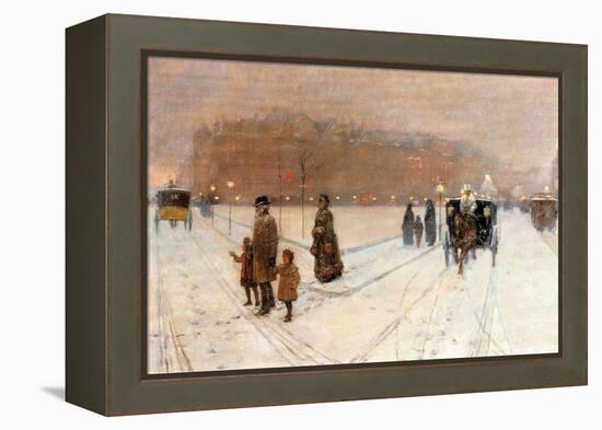 Urban Fairy Tale-Childe Hassam-Framed Stretched Canvas