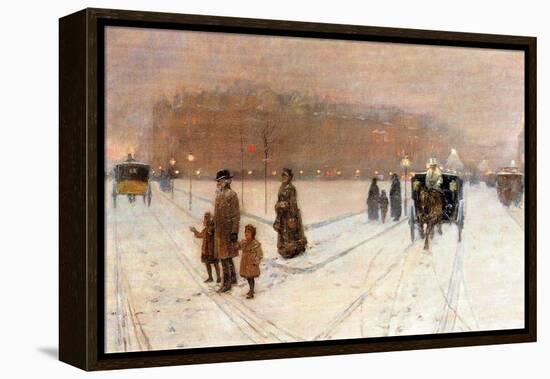 Urban Fairy Tale-Childe Hassam-Framed Stretched Canvas