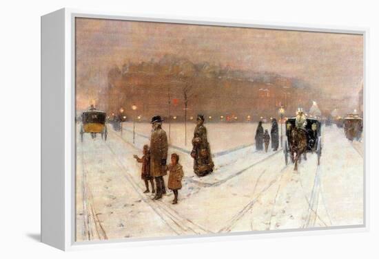 Urban Fairy Tale-Childe Hassam-Framed Stretched Canvas